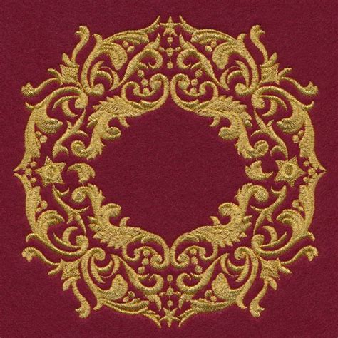 Glittering Gold Wreath Design M From Emblibrary