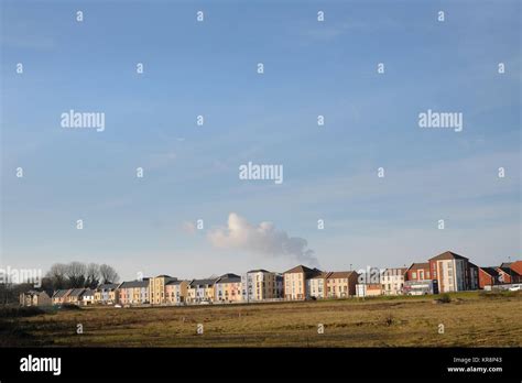 December 2017 Line Of New Housing Development Apartments And Town