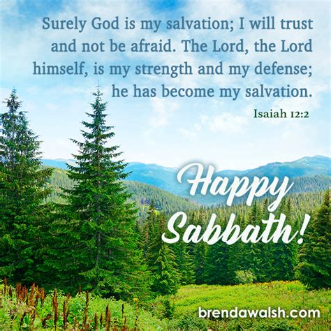 Happy Sabbath Brenda Walsh Scripture Images