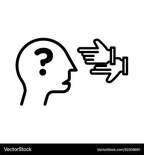 criticism icon linear logo mark  black  white