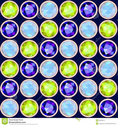 Gemstone Seamless Pattern Stock Vector Illustration Of Refraction