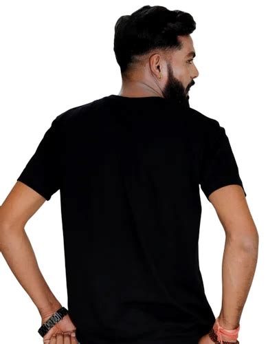 Men Black Plain Cotton Half Sleeves T Shirt At Rs 180 Pure Cotton Men