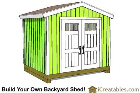 10x8 Shed Plans | 10' wide by 8' deep shed plans | Shed plans, Small shed plans, Shed house plans