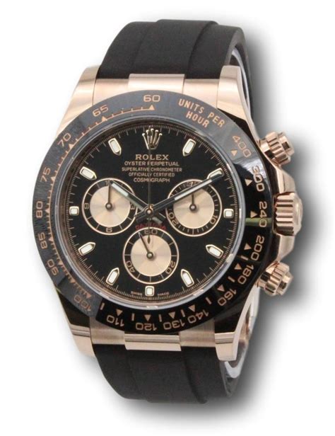 Rolex Daytona 18k Rose Gold Oysterflex Rubber Strap 116515ln