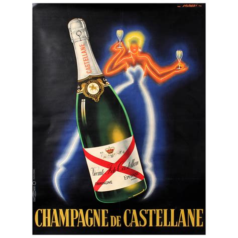 Moet and Chandon Champagne Poster For Sale at 1stDibs