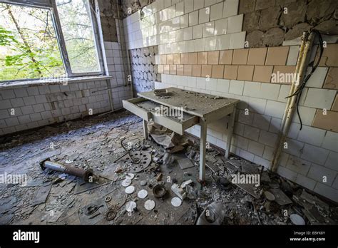 City Hospital Hôpital n 126 dans la ville abandonnée Pripyat zone d