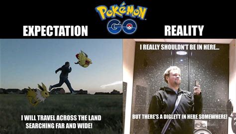 Pokemon Go Expectation Vs Reality Funny Meme – FUNNY MEMES