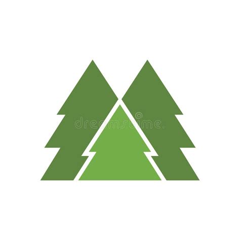 Vector Del Logotipo Del árbol De Pino Ilustración del Vector