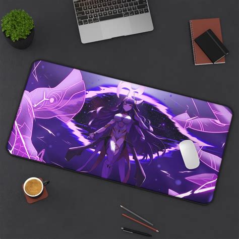 Raiden Shogun Mouse Pad Genshin Impact Desk Mat Desk Etsy