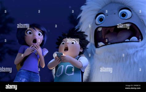 ABOMINABLE AND THE INVISIBLE CITY, from left: Peng (voice: Ethan Loh), Yi, (voice: Chloe Bennet ...