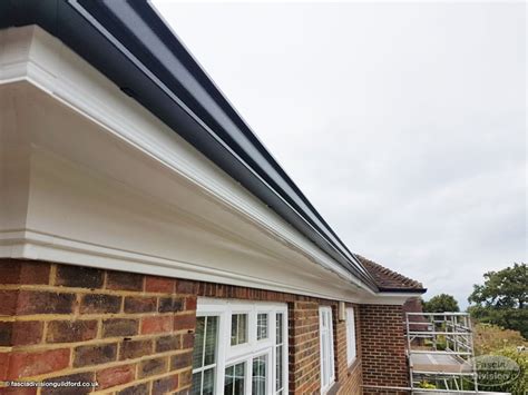 Ogee Fascia Boards Decorative Coving And Black Seamless Guttering