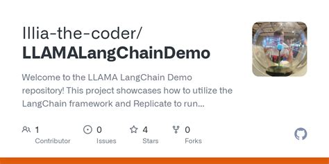 Github Illia The Coder Llamalangchaindemo Welcome To The Llama