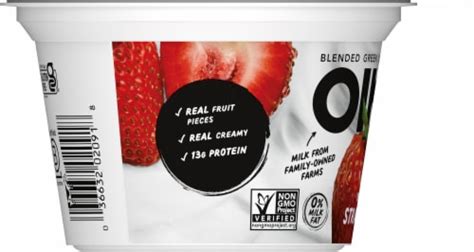 Oikos Strawberry Blended Greek Yogurt Cup Oz Frys Food Stores