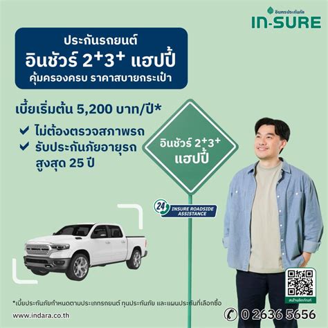 Insure อินทรประกันภัย เปิดตัวประกัน “อินชัวร์ 2 3 แฮปปี้” คุ้มครองรถ