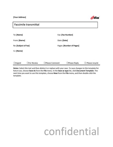 Use A Custom Fax Cover Sheet With Online Faxing EFax