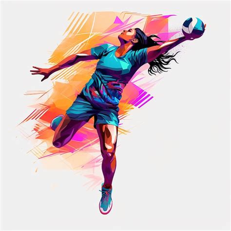 Premium Photo Volleyball Player Isolated On Transparent Background