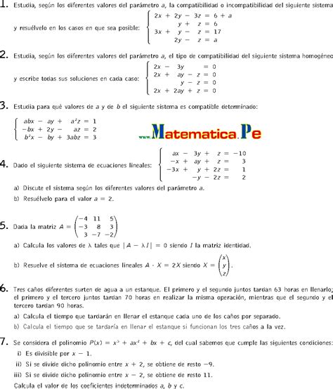 ResoluciÓn De Sistemas De Ecuaciones Lineales Ejercicios Resueltos