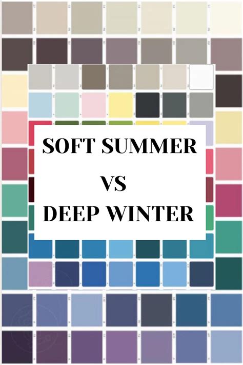 Soft Summer Vs Deep Winter Deep Winter Palette Outfits Soft Summer