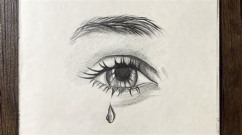 how to draw a realistic crying eye step by step | easy pencil drawing ...