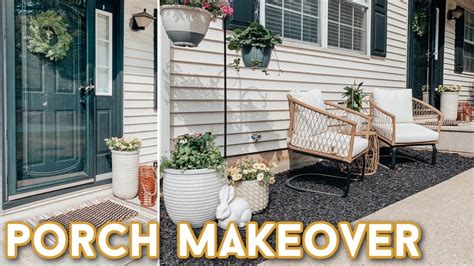 DIY FRONT PORCH MAKEOVER DECORATING IDEAS LANDSCAPING HOUSE