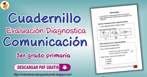 Material Educativo Comunicación Cuadernillo de evaluación diagnóstica