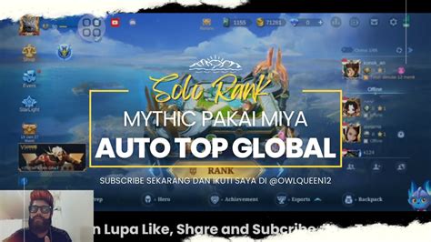 Solo Rank Miythic Pakai Miya Auto Top Global Mobile Legends