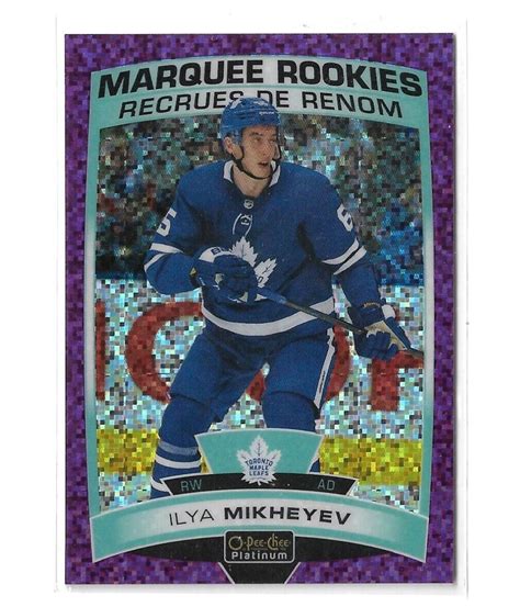 O Pee Chee Platinum Marquee Rookies Violet Pixels Ilya Mikheyev