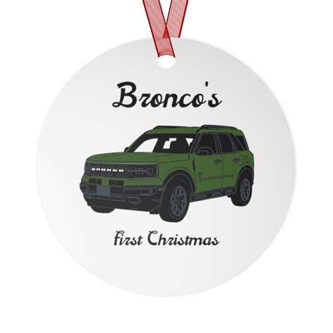 Ford Bronco Sport Metal Ornament Eruption Green Bronco Built Wild