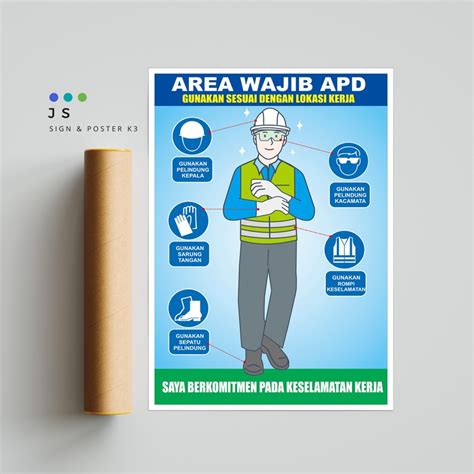 Jual POSTER SAFETY K3 AREA WAJIB APD Shopee Indonesia