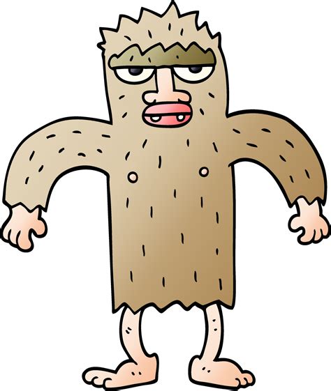 cartoon doodle bigfoot creature 12200917 Vector Art at Vecteezy