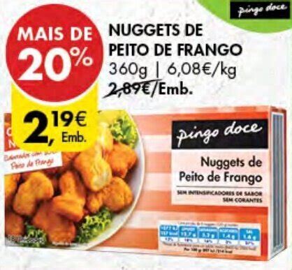 Promoção Nuggets de Peito de Frango 360g em Pingo Doce