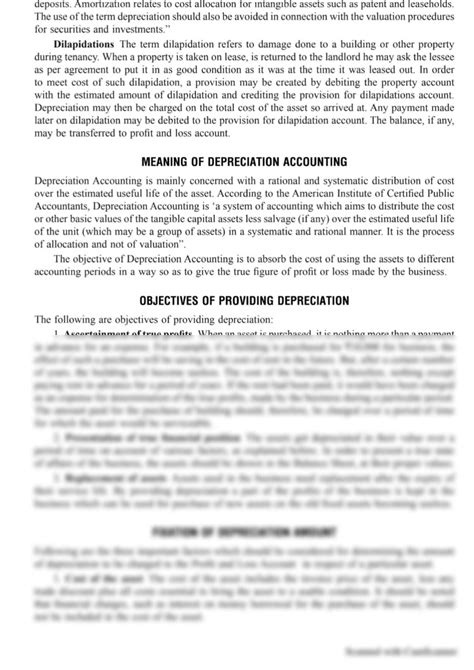 Solution Depreciation Depletion Amortization And Dilapidations Meaning