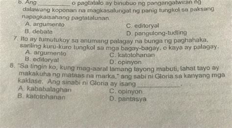 Alin Sa Mga Sumusunod Ang Isang Opinyon A Maraming Impormasyon Ang