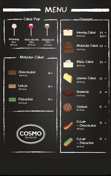 Menu Cosmo