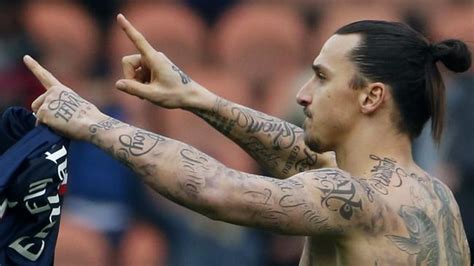 Zlatan Ibrahimovic Tattoos World Famine Paris Saint Germain