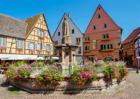 Traditional Houses In Eguisheim France Jigsaw Puzzle In Street View