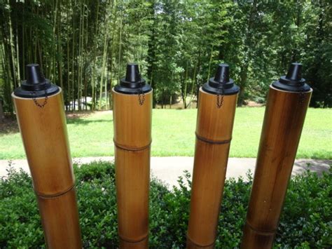 Ultimate Tiki Torch Flame Cured Bamboo Poles 4 Dia X Etsy