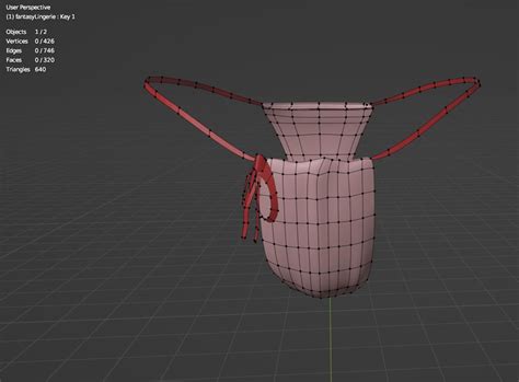 D Model Fantasy Lingerie Base Mesh CC BY TurboSquid