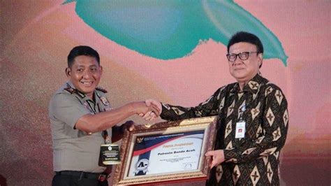 Polresta Terima Penghargaan Kementerian Pan Rb Serambinews