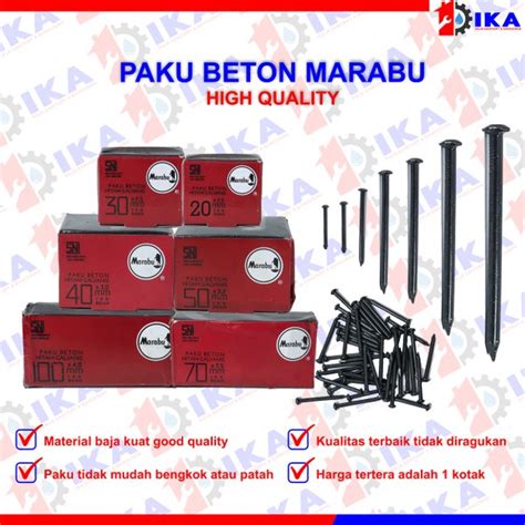 Jual Paku Marabu Mm Hitam Beton Galvanis Isi Pcs Isi Banyak