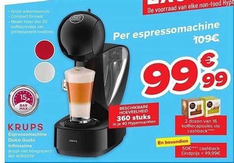 Krups Espressomachine Dolce Gusto Infinissima Promotie Bij Carrefour