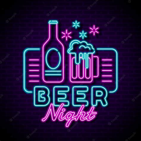 Free Vector Neon Pub Or Restaurant Sign
