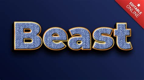 Beast Textura Vaqueras Generador De Efectos De Texto