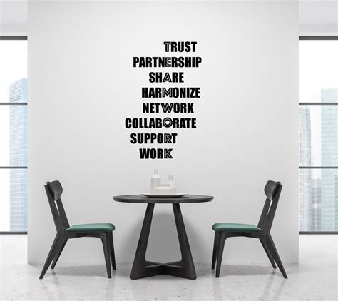 Teamwork Wall Decal Teamwork Sign Office Wall Art Teamwork Etsy