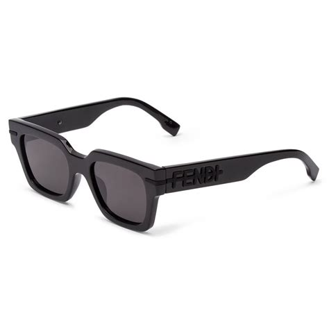 Fendi Fendi Fendigraphy Rectangular Sunglasses Black Sunglasses Fendi Eyewear Avvenice