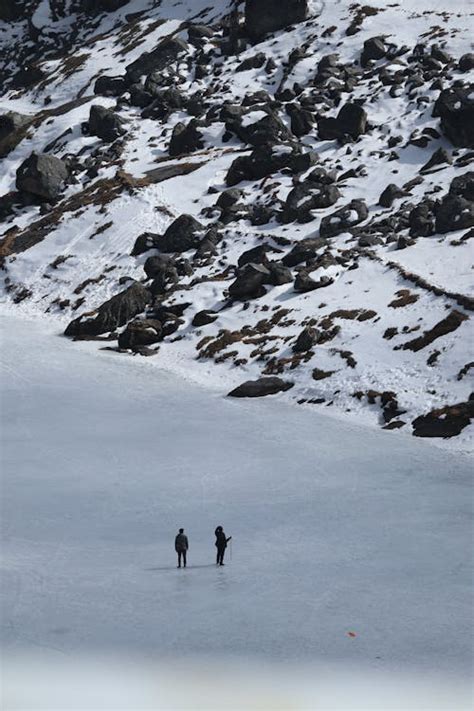 Aerial View of Frozen Dal Lake in Srinagar, Jammu and Kashmir, India ...