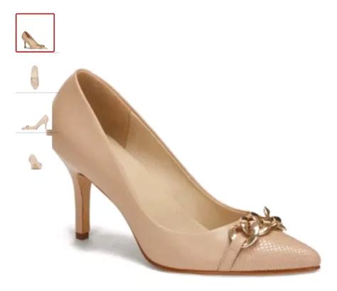 Zapatillas Andrea Estileto Nude Cadena Elegante Saldo Env O Gratis