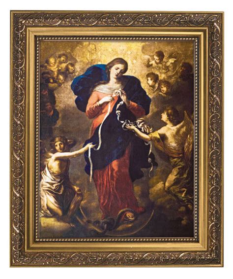 Our Lady Of Knots Undoer Untier Of Sins Print In Frame With Glass Beattitudes Religious Ts