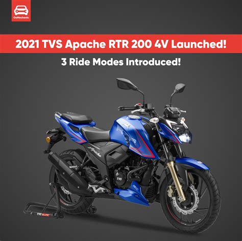 TVS Has Launched The 2021 TVS Apache RTR 200 4V Which Now Available In