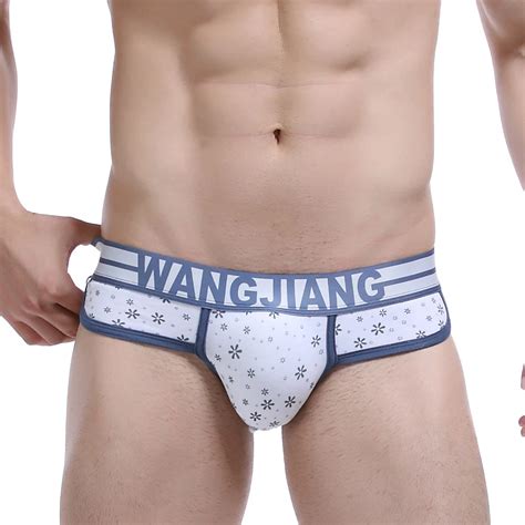 Wj Brand Men Underwear Cotton Printed Briefs Comfy Men Underwear